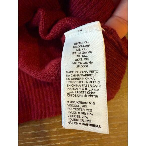 LUCYSWHIMS The Drop Plum Turtleneck Sweater Top Shirt  Women's XXL 2XL - Picture 7 of 10